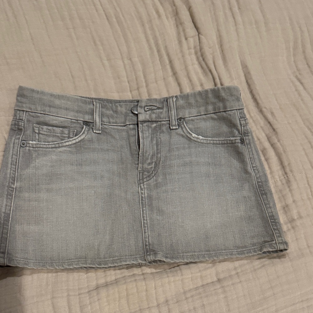 Citizens Of Humanity Light Gray Denim Mini Skirt